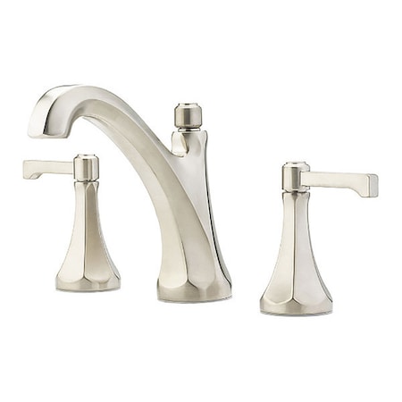 Pfister Dual Handle Bathroom Faucet, 8"-14" Mount, Brushed Nickel 3 Hole LG49-DE0K