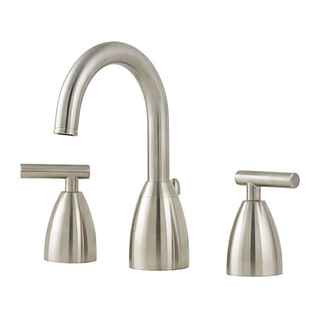 Pfister Dual Handle 8"to 15" Mount, 3 Hole Bathroom Faucet, Brushed Nickel LF-049-NK00