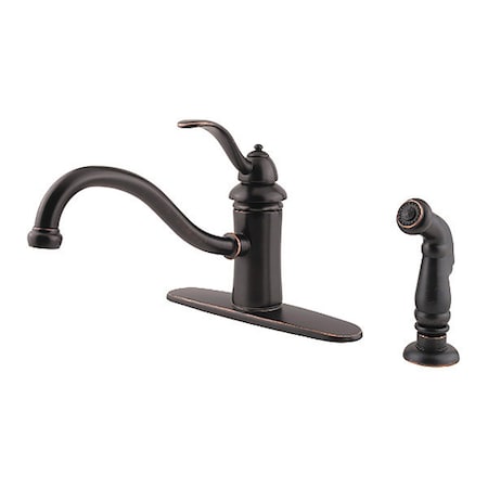 Pfister 8" Mount, Residential 2 or 4 Hole Kitchen Faucet w/Spray, Tuscan Bronze GT34-4TYY