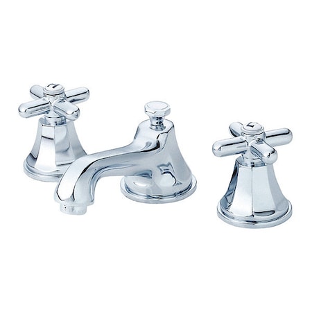 Danze Cross Handle 6" to 12" Mount, 3 Hole Bathroom Faucet, Chrome D304966