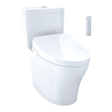 Toto Toilet, 0.8/1.28 gpf, DynaMax; Tornado Flush, Floor Mount, Elongated, Cotton MW4463046CUMG#01