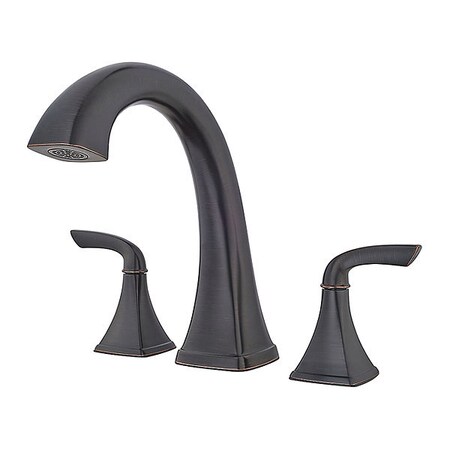 Pfister Dual Handle Bathroom Faucet, 1-3/16" Mount, Tuscan Bronze 3 Hole RT6-5BSY