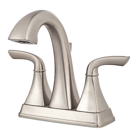 Pfister Dual Handle Bathroom Faucet, 9-1/8" Mount, Brushed Nickel 3 Hole LG48-BS0K