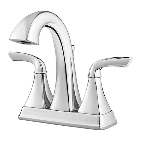 Pfister Dual Handle Bathroom Faucet, 9-1/8" Mount, Polished chrome 3 Hole LG48-BS0C
