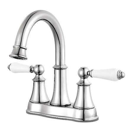 Pfister Dual Handle Bathroom Faucet, 10-5/16" Mount, Polished chrome 3 Hole LF-048-COPC