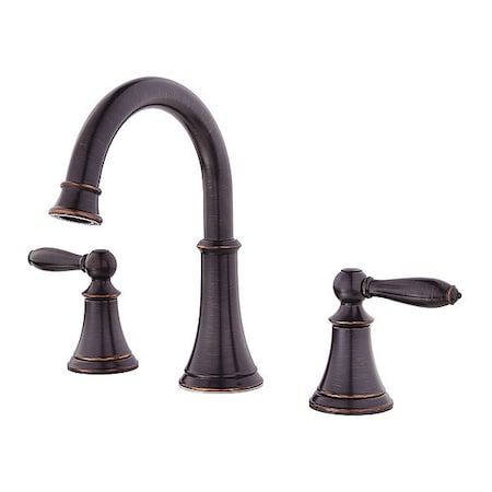 Pfister Dual Handle Bathroom Faucet, 8" Mount, Tuscan Bronze 3 Hole LF-049-COYY