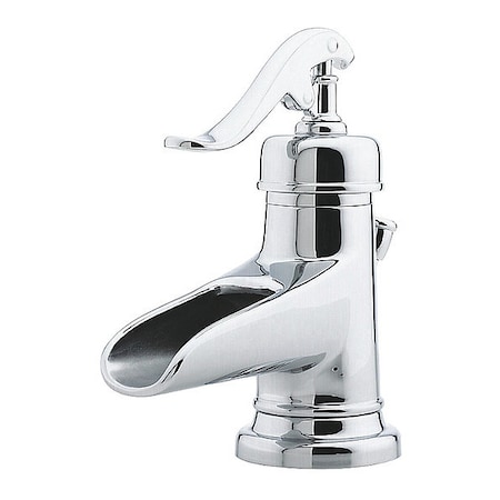 Pfister Single Handle Single Hole Mount, 1 Hole Bathroom Faucet, Polished chrome LG42-YP0C