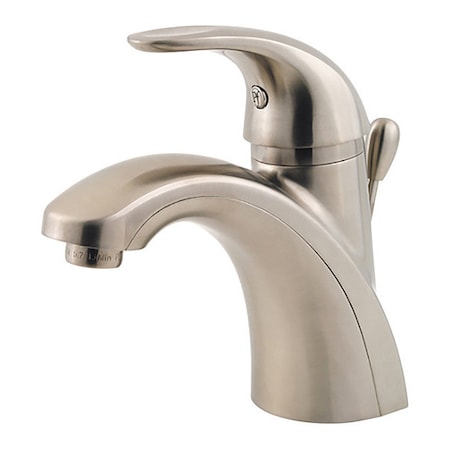 Pfister Single Handle Bathroom Faucet, 4" Mount, Brushed Nickel 1  or 3 Hole LG42-AMCK