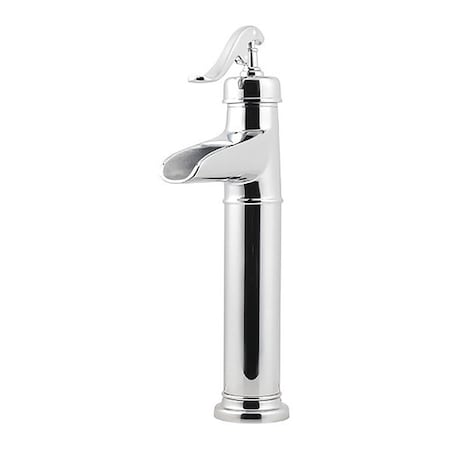 Pfister Single Handle Vessel Faucet, Single Hole Mount, Polished chrome 1 Hole LG40-YP0C