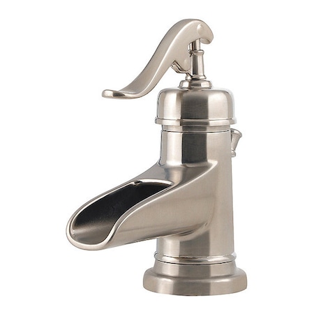 Pfister Single Handle Single Hole Mount, 1 Hole Bathroom Faucet, Brushed Nickel LG42-YP0K