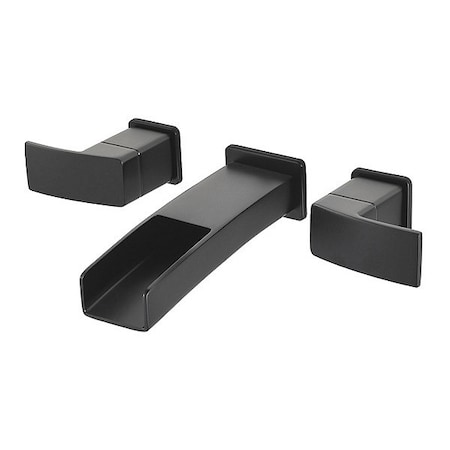 Pfister Dual Handle Bathroom Faucet, Matte Black 3 Hole LG49-DF1B