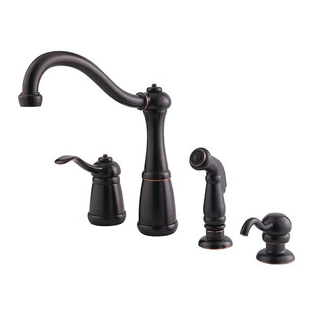 Pfister Residential 3 or 4 Hole Kitchen Fauct w/Side Spray and Soap Dspnsr LG26-4NYY