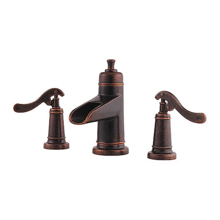 Pfister Dual Handle Bathroom Faucet, 8" Mount, Rustic Bronze 3 Hole LG49-YP1U