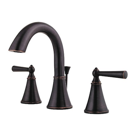Pfister Dual Handle Bathroom Faucet, 8" Mount, Tuscan Bronze 3 Hole LG49-GL0Y