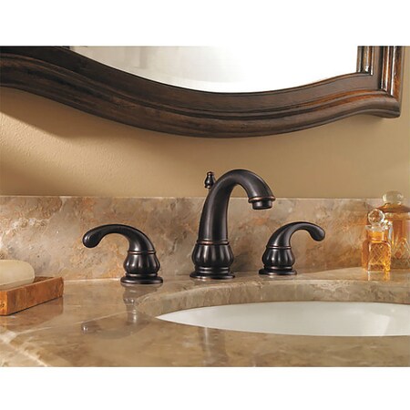 Pfister Dual Handle 8" Mount, 3 Hole Bathroom Faucet, Tuscan Bronze LF-049-DY00