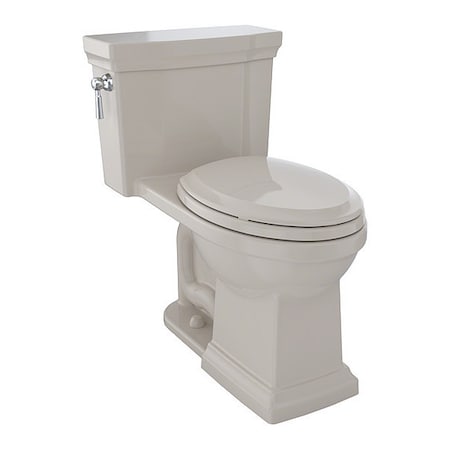 Toto Toilet w/CeFiONtect, 2-Piece, Elngtd, Bone, 1.28 gpf, Tornado Flush, Floor Mount, Elongated, Bone MS814224CEFG#03