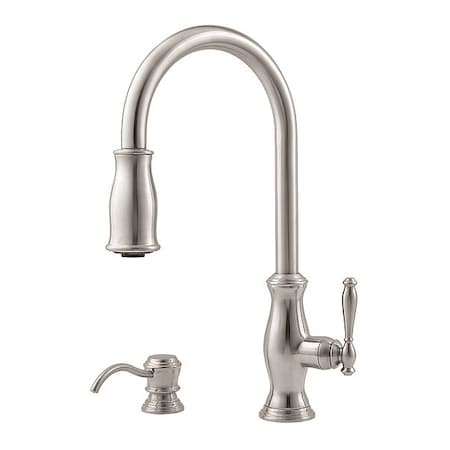 Pfister Kitchen Faucet, 8" Mount, 1/2/3/4 Hole Residential GT529-TMS