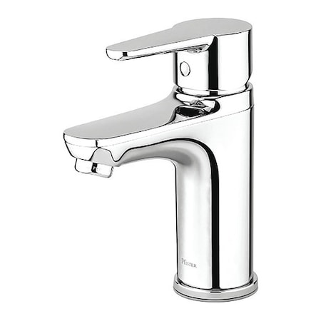 Pfister Single Handle Single Hole Mount, 1 Hole Bathroom Faucet, Polished chrome LG142-0600