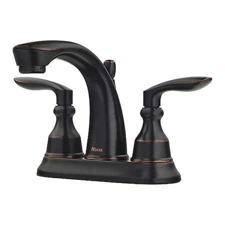 Pfister Dual Handle Bathroom Faucet, 4" Mount, Tuscan Bronze 3 Hole LG48-CB1Y