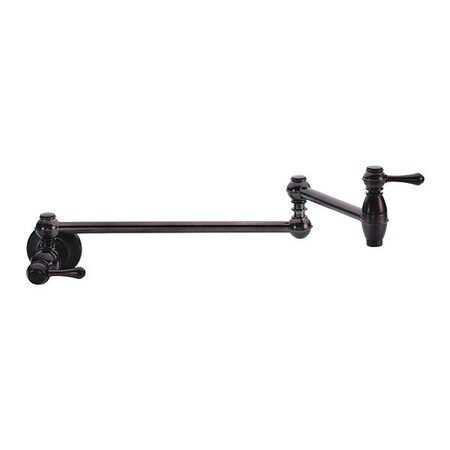 Danze Single Hole Only Mount, 1 Hole Pot Fillr, Wall Mount, Lever Hndl, Opulence D205057BR