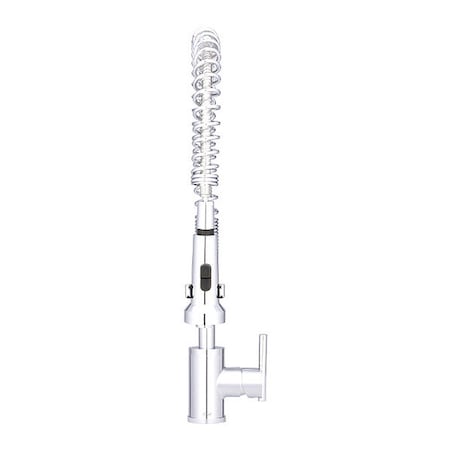 Danze Ktchn Fauct, Pre-Rinse, 1-Hndl, Sprng Spout D455058