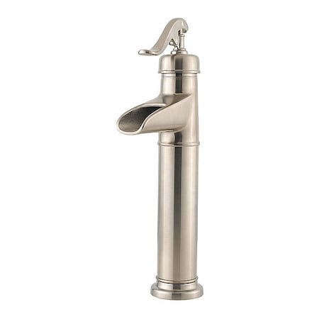 Pfister Single Handle Single Hole Mount, 1 Hole Bathroom Faucet, Brushed Nickel LF-040-YP0K