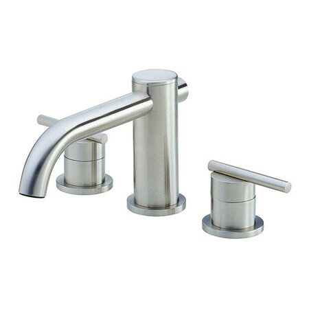 Danze Dual Handle 8" to 12" Mount, 3 Hole Bathroom Faucet, Brushed Nickel D305658BNT