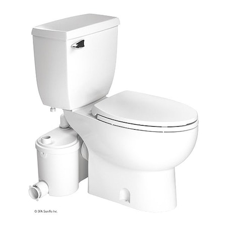 Saniflo Toilet, 1.28 gpf, Floor Mount, Elongated 013_087_005