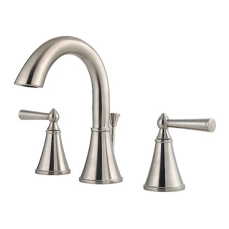 Pfister Dual Handle Bathroom Faucet, 8" Mount, Brushed Nickel 3 Hole LG49-GL0K