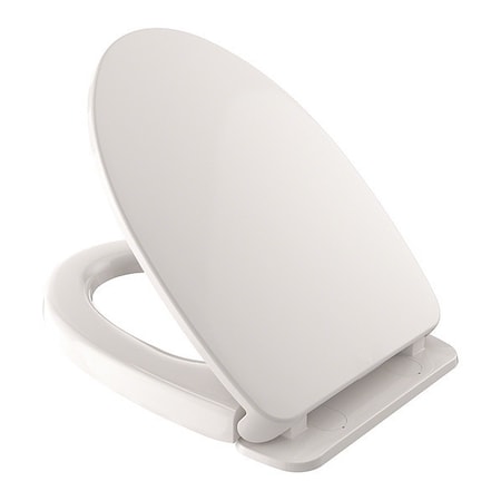 Toto Toilet Seat, Elongated, Colonial With Cover, Slow Close Hinge, Elongated, Colonial White SS124#11