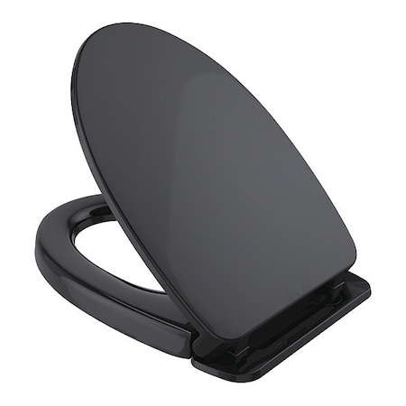 Toto Toilet Seat, Elongated, Ebony With Cover, polypropylene, Elongated, Ebony SS124#51