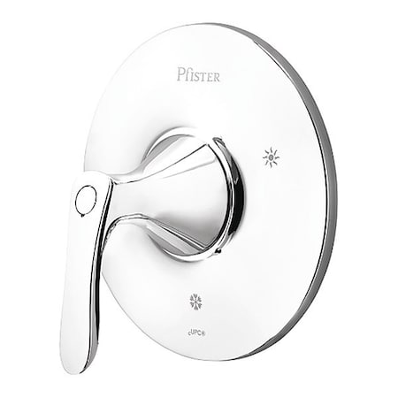 Pfister Tub/Showr Valve Trim, 1-Hndl, Plshd Chrome R89-1WRC