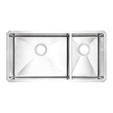 American Standard Pekoe 6040UndermtDb 18G Ss Sink, Undermount Mount, Stainless steel Finish 18CR.9351800.075