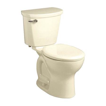American Standard Cadet Pro Rh Rf 10"R L/Seat Bon, 1.28 gpf, Cadet Flushing System, Floor Mount, Round, Bone 215BB.104.021
