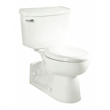 American Standard Yorkville 1.6GPF Elong Toilet Wh, 1.6 gpf, Pressure Assist Tank, Floor Mount, Elongated, White 2876.016.020