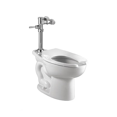 American Standard Madera Ec El-1.28 Man Fv Systm, 1.28 gpf, Flushometer, Floor Mount, Elongated, White 2855.128.020