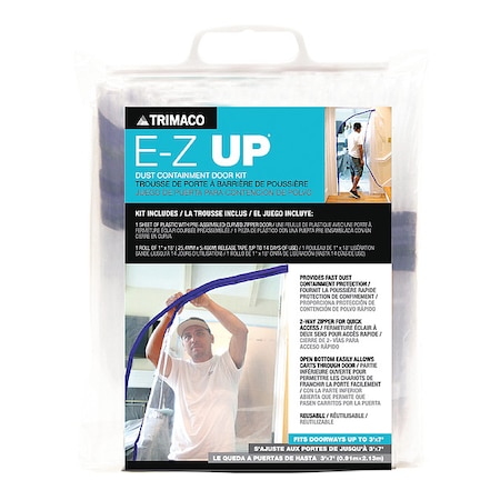 E-Z Up Plastic Door with Zipper, Clear, Plastic 54740
