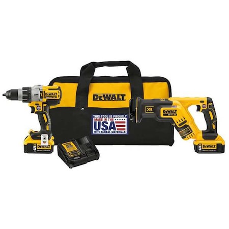 Dewalt Cordless Combo Kit, 20.0V, 2 Tools DCK294P2