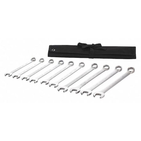 Westward Combination Wrench Set, 10 Pieces, 12 Pts 54DG02