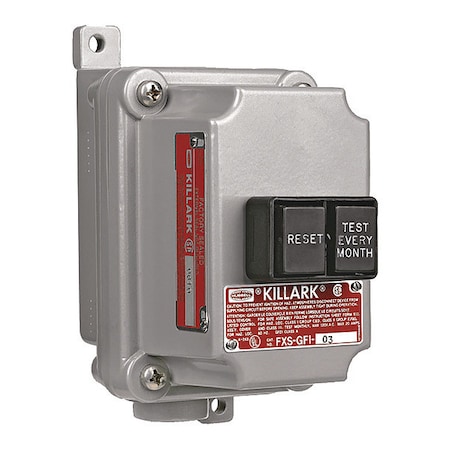 Hubbell Killark GFCI, 120VAC, 20A, 7 NEMA Rating FXS-GFI-1020