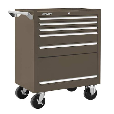 KENNEDY K1800 Series Rolling Tool Cabinet, 5 Drawer, Brown, Steel, 27 in W x 18 in D x 35 in H 275XB