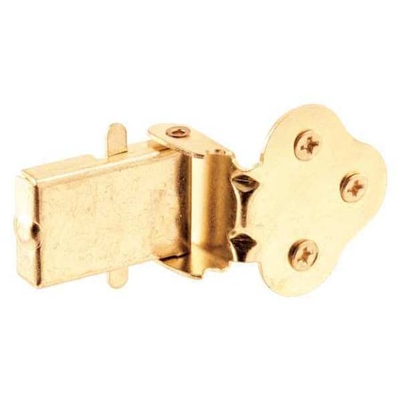 Primeline Tools Wood Window Flip Lock, 5/8 in. Projection, Stamped Steel Construction, Brass Plated (Single Pack) U 9926