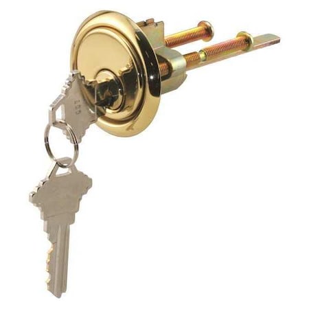Primeline Tools Brass Diecast, Rim Cylinder Lock with Trim Ring, 5 Pin (Single Pack) GD 52139