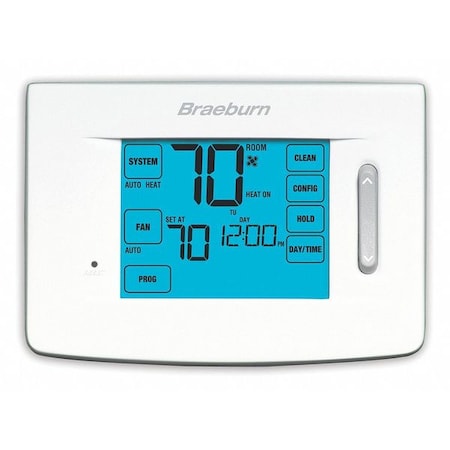 Braeburn Universal Programmable Thermostat, 7, 5-2, 5-1-1 Programs, 4 H 2 C, Wall Mount, Hardwired/Battery 5320