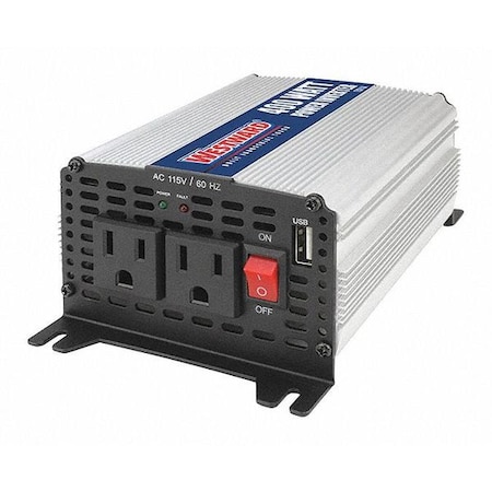 Westward Inverter, 400W Nominal Output, 2 Outlets 54DC43