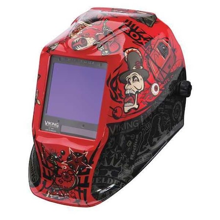 Lincoln Electric Welding Helmet, Mojo Graphic, Black/Red K3101-4