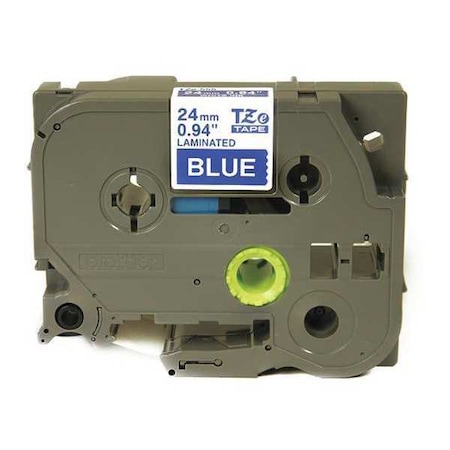 Brother Label Tape Cartridge, White/Blue, Labels/Roll: Continuous TZe555