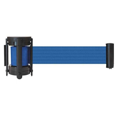 Tensabarrier Barrier Post with Belt, Black, 7 1/2 ft Length, 4" Post Height, No Legend, Unfinished QWAYCASS-L5