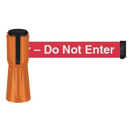 Tensabarrier Retractable Barrier Tape, Orange, 13 ft. Length, 9" Post Height, Do Not Enter, Unfinished TC114-30-MAX-NO-RIX-C
