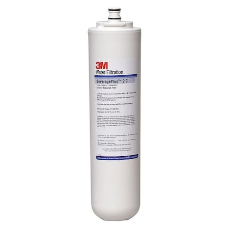 3M Quick Connect Filter, 0.5 gpm, 5 Micron, 3-1/4" O.D., 12 in H 5631301